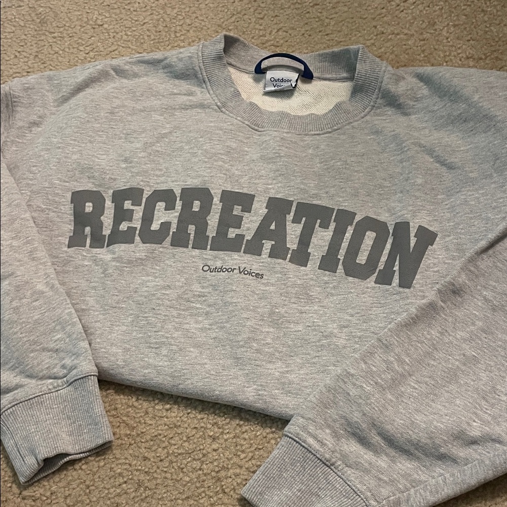 Outdoor Voices Heather Gray Crewneck XS